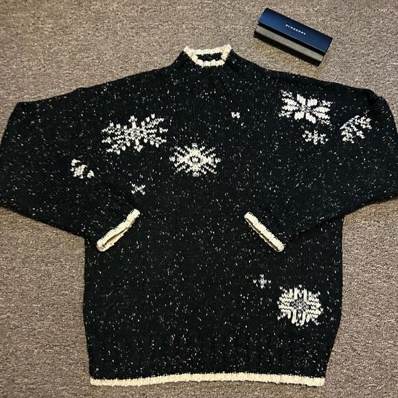 Vintage Christmas holiday oversized snowflake sweater Medium - Picture 2 of 8